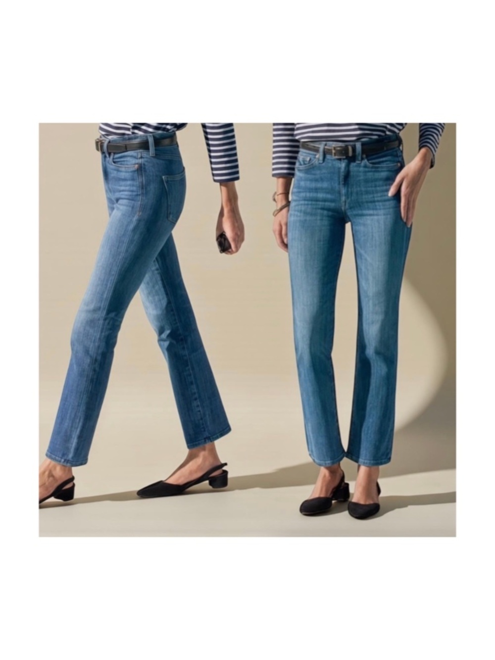 AYR Women’s Straight Leg Jeans in Medium Blue Wash